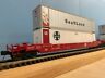 20-95113 Mth Premier Santa Fe Husky Stack Car With Intermodal Containers
