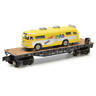 297-8298 Menards Gauge Central Flat Car With Bus New Release