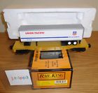 30-7078c Mth Railking Union Pacific Up Flat Car Trailer Gauge Intermodal