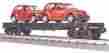 30-76039 Mth Railking Auto Transportation Flat Car With 2 Red Pt Cruisers