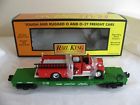 30-76212 Mth Vintage Rail King Scale Christmas Flat Car Fire Truck