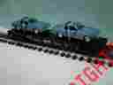 30-7634 Mth Railking Auto Transportation Flatcar With Ertl 1969 Camaros New Mint