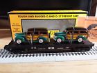 30-7662-3 Rail King Mth Auto Transport Flatcar With Ertl Woody Wagons