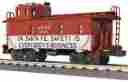 30-77279 Mth O Santa Fe Offset-cupola Steel Caboose 2164 658081372679