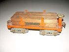 X7113 3046 American Flyer Lumber Flatcar Orange Prewar Gauge