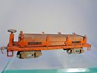 X6499 3206 American Flyer Lumber Flatcar Orange Has Wood Load Prewar