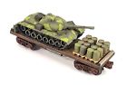 38056 Lionel Flat Car With Wood Floor And Tank Oil Gas