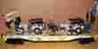 40610 Mth O Scale Custom Flat Car With Jeeps And Gear No Box