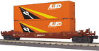 30-76542 48 238504 Nib Mth 2 Husky Allied Bnsf 3rail Stack Car Etd Intermodals.