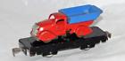 562b Marx Scarce Trains Flatcar Red Truck And Blue Dump Bed