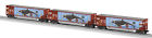 6-27844 Lionel Bnsf Shamu Whale Rotary Bathtub Gondola Set Scale Train