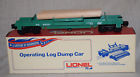 6-9300 Lionel Operating Log Dump Car Pc Penn Central Gauge In