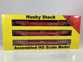 47202-01 A-line Intermountain Intermodal Husky Stack Container Car Chicago Rl 3pk Ho Scale