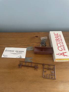 112-2700 Accurail Ho Scale 2700 Undecorated Brown Coal Hopper Kit Freight Car Model Train