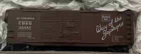 39487 Accurail 11232 Ho Scale Aar 40 Steel Double Door Box Car Cb&q Mw Kc