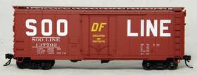 137702 Accurail 3104 Ho #3104 40ft Plug Door Boxcar Soo Line #137702 Built Up