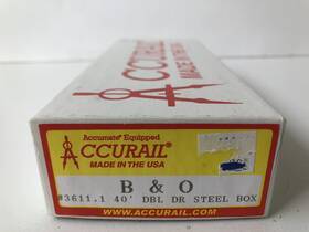 Accurail 3611 #3611 40ft Dr Steel Boxcar B&o 295276 Baltimore And Ohio Nos
