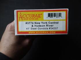 3774 Accurail Nyc&hr 41ft Steel Gondola W Wheels And Knuckle Couplers