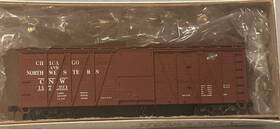 4303 Accurail Ho Scale 40 O. B. Box Car Steel Ends Chicago And Northwestern Cnw