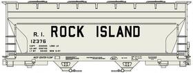 12376 Accurail 81512 Ho Rock Island Acf 2-bay Covered Hopper Kit #12376 12376 Accurail 81512 Ho Rock Island Acf 2-bay Covered Hopper Kit #12376