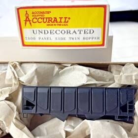 Acu2800 Accurail 2800 Ho Scale Undecorated 55-ton Panel Side Twin Hopper Nib