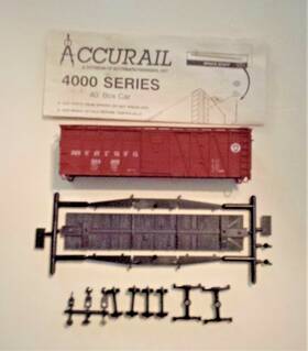 Acu4402 Accurail 4402 Ho Scale 40ft Pennsylvania Rr O.b. Boxcar Kit Steel Door Nos