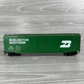 10004 Ahm/rivarossi Ho Scale Box Car Burlington Northern Bn Green Freight Train