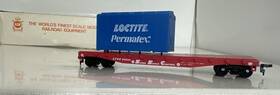 11102 Ahm/rivarossi Ho Scale Flat Car With Indy Race And Loctite Permatex Container B85