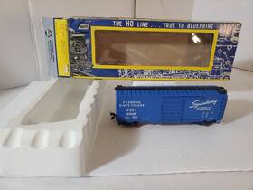 21019 Ahm/rivarossi Vintage Ho Scale Train Florida East Coast Speedway Box Car Blue Ob