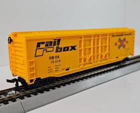 10010 Ahm/rivarossi 5271b Ho Scale Rail Box 50ft Double Door Car 60 Braced Nos
