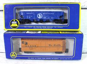 5272b Ahm/rivarossi Great Northern 4-bay Hopper And 40ft Box Car D&rgw Rio Grande Ho