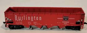 Ahm/rivarossi 5272g Vintage Ho Scale Burlington Cb &q Open Hopper With Box Model Train