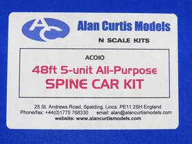 Ac010 Alan Curtis Models N Scale Kit Of Two 48ft 5-unit All-purpose Spine Cars