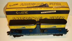 American Flyer 023922485687 Vintage 1947 Flat With 2 Trailers