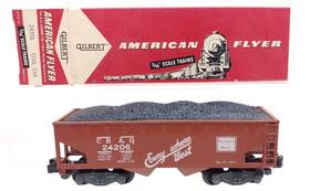 24206 American Flyer Gilbert S Gauge Train Cb&q Coal Car In Original Box C-7 Ex
