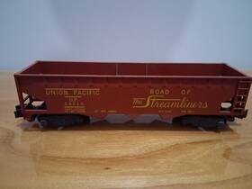 24216 American Flyer S Gauge Union Pacific 3 Bay Hopper Car Used
