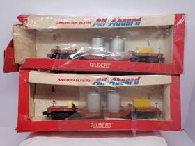 24533 American Flyer 24522 Vintage Gilbert Track Cleaning Car In Box Lot Of 2