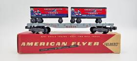 24536 American Flyer Rare Gilbert Monon Flat Car With Trailers /tofc And Original Box 24536 American Flyer Rare Gilbert Monon Flat Car With Trailers /tofc And Original Box