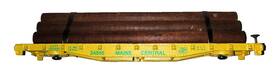 24555 American Flyer Gilbert Mec Maine Central Flatcar With Log Load