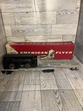 24561 American Flyer Vintage S Industrial Brownhoist Crane Work Caboose Car