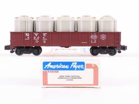 4-9304 American Flyer S Scale Nyc New York Central Gondola Car #9304 Wcanisters