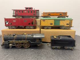 4018 American Flyer 4664 4663 4017 Prewar Standard Gauge Sl Engine With Tender And 4 Cars -runs
