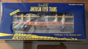 6-48560 American Flyer 48560 S Scale Bnsf Flatcar With Jet Engine Load Nib