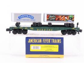 6-41006 American Flyer S Scale Tca 2014 Rdg Reading Flat Car #9803 With Trailers