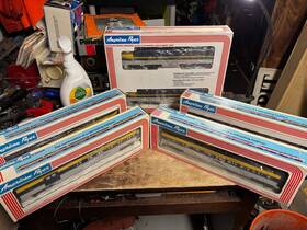 6-48102 American Flyer S Scale Lionel C&o Chesapeake And Ohio Diesel Set With 4 Cars