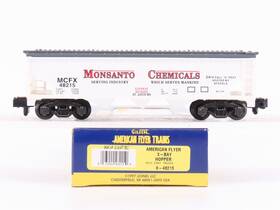 6-48215 American Flyer S Scale Mcfx Monsanto Chemicals 3-bay Hopper #48215