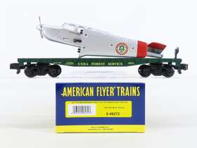 6-48272s American Flyer 6-48272 S Scale Ttos 2008 Usda Forest Service Flatcar With Airplane