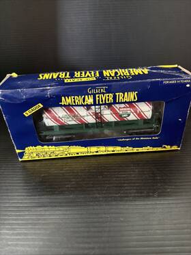 American Flyer 6-48424 Candy Cane Tank Car Christmas - S Gauge New In Box Read