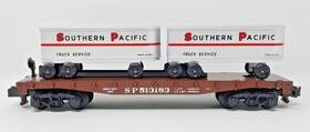 6-48532 American Flyer S Gauge Southern Pacific Flatcar With Piggyback Trailers New