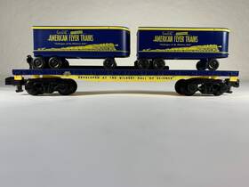 6-48565 American Flyer S Gauge Commemorative Flat Car With Piggyback Trailers Nib